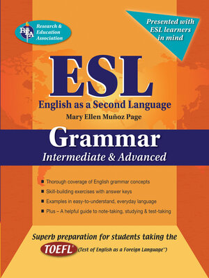 cover image of ESL Intermediate/Advanced Grammar
